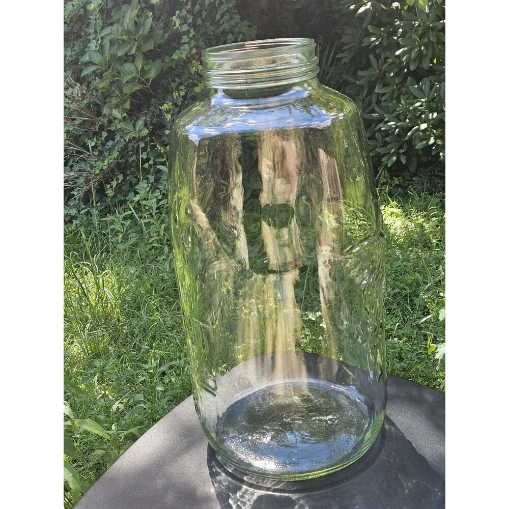 GIANT Vintage Mason Jar 18” Clear Patent Nov 30th 1858 Eagle 5 Gallon w/ Handle